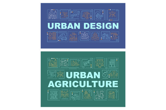 Agriculture Industry Word Concept Banners