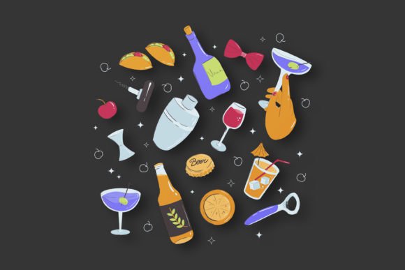 Collection Bar Beer Object: A Versatile Design Asset for Your Creative Projects