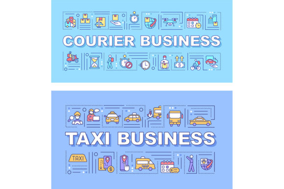 Enhance Your Brand with Delivery Service Word Concepts Banners
