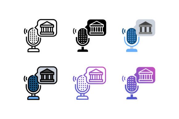 Enhance Your Content with Versatile Political Podcast Icons