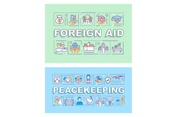 Exploring the Foreign Aid Word Concepts Banner Set