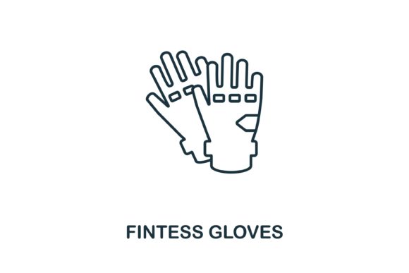 Fintess Gloves Icon: A Versatile Design for Your Fitness and Gym Projects