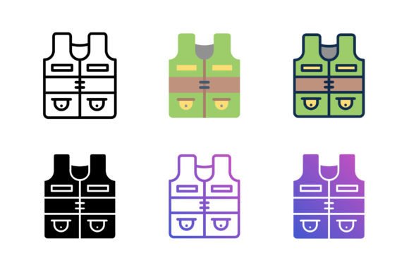 Fishing Vest Icon: A Versatile and Customizable Graphic Solution