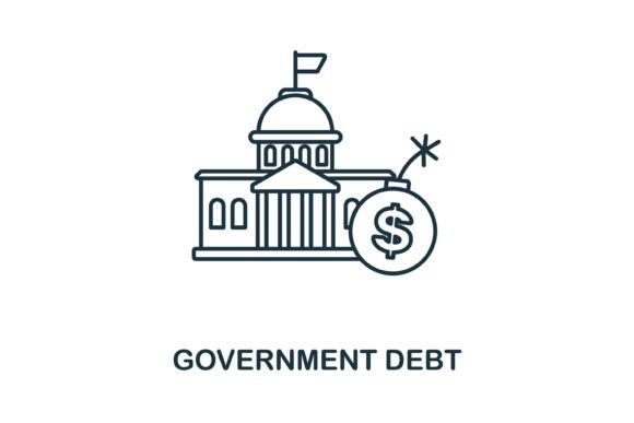 Government Debt Icon: A Versatile Design Asset