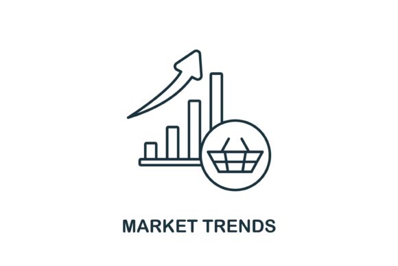 Market Trends Icon: A Versatile Design Asset