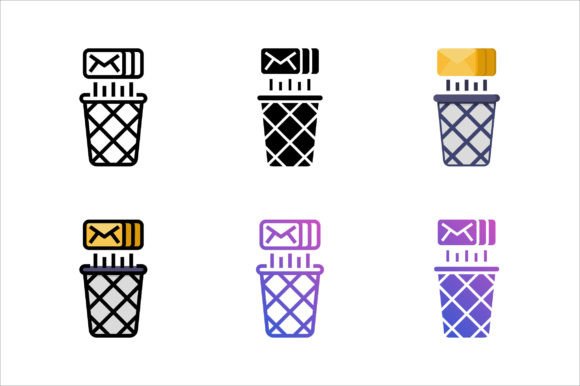 Recycle Bin Mail Icon: A Versatile Design Asset
