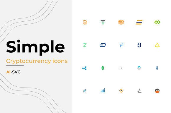 Simple Cryptocurrency Icons Pack-2: A Comprehensive Design Solution