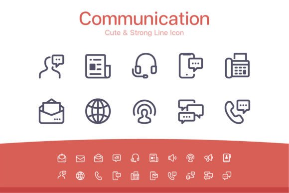 Unlocking Creativity with the Communication Line Icon Set